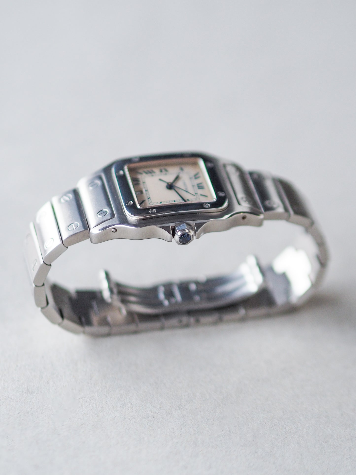 Cartier Santos Galbée LM W20018D6 Roman Ivory Dial