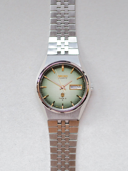 Seiko Type II 0903-8120 Jade Green Linen Sunburst Dial