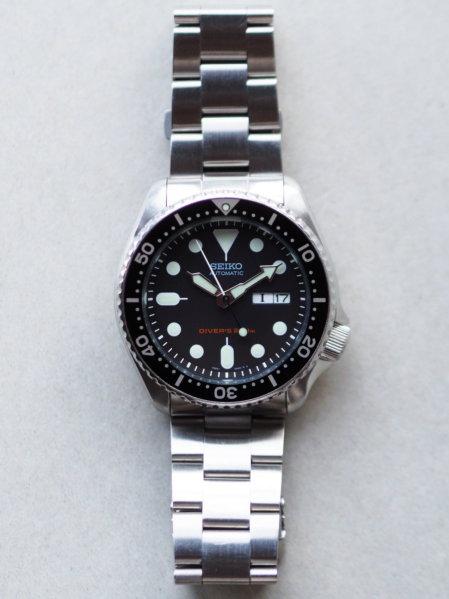 Seiko SKX007K2 7S26-0020 Diver Black Dial