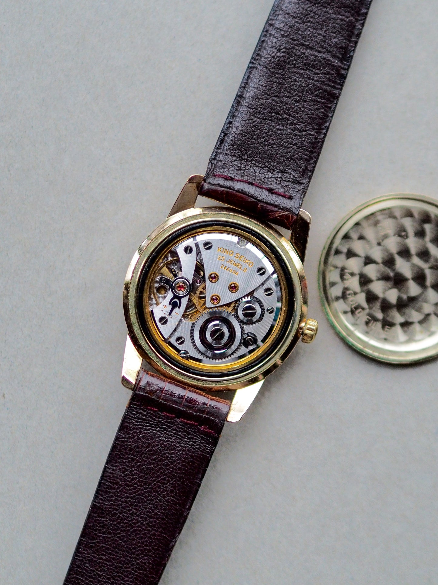 Seiko King Seiko 15034KS 14K Gold Filled SD Linen Dial
