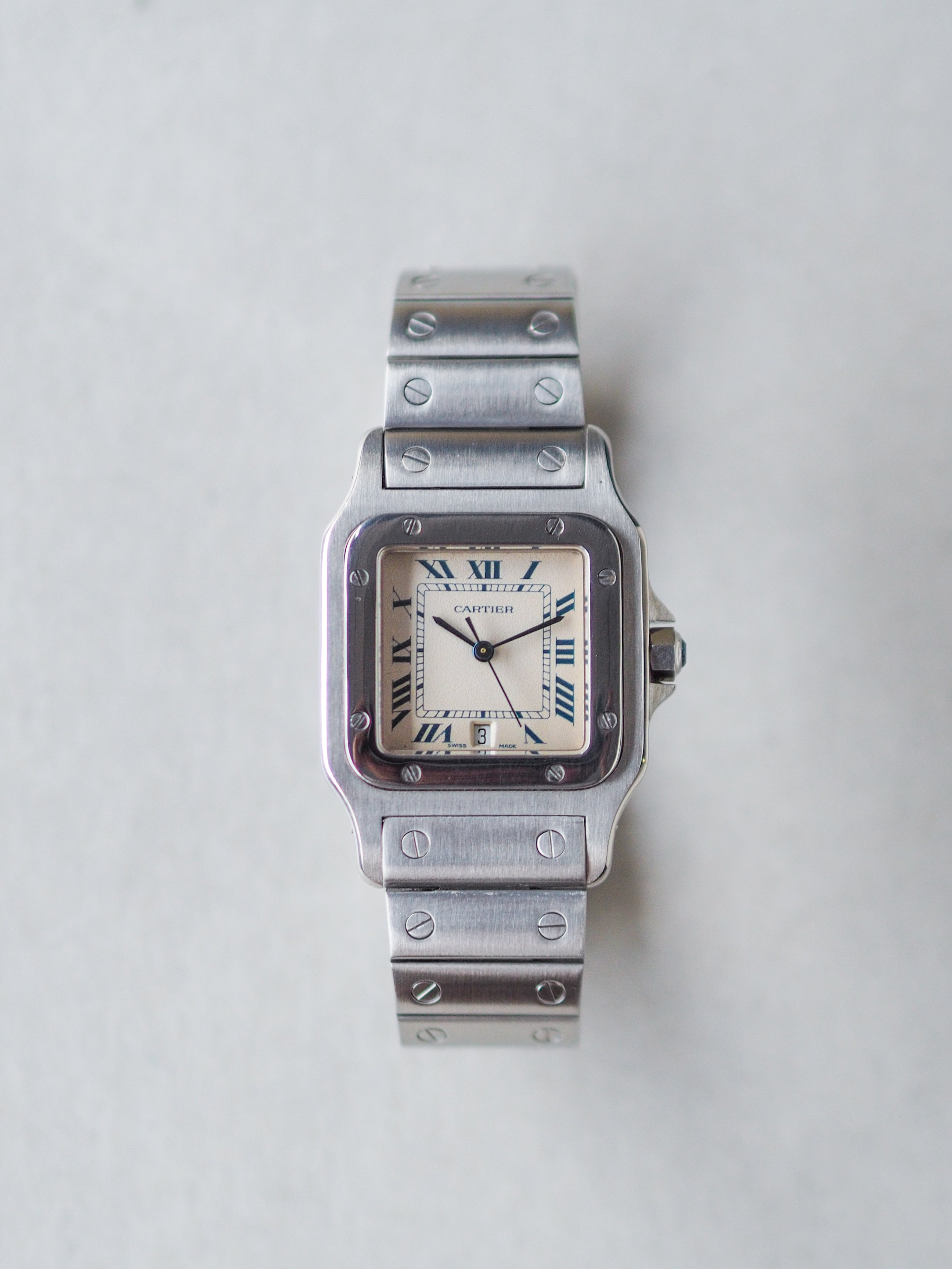 Cartier Santos Galbée LM W20018D6 Roman Ivory Dial