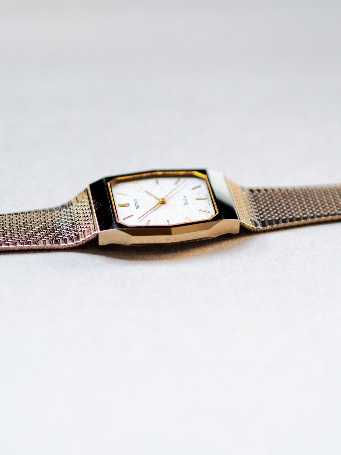 Seiko Dolce 9531-5150 Tungsten Carbide White Textured Dial