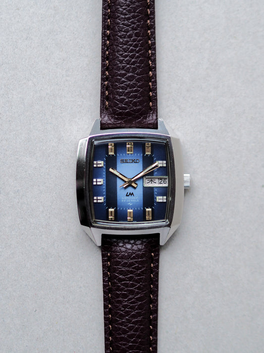 Seiko LM 5206-5070 Lord Matic Special TV Shape Blue Stripe Dial