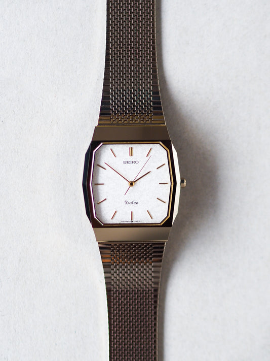 Seiko Dolce 9531-5150 Tungsten Carbide White Textured Dial