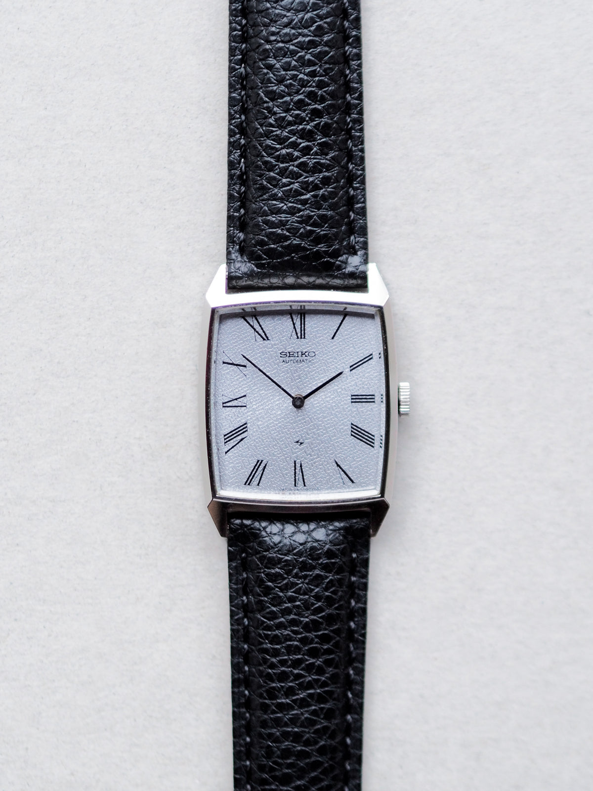 Seiko Chariot Automatic 2411-302B Silver Sunburst Tactile Textured Roman Dial
