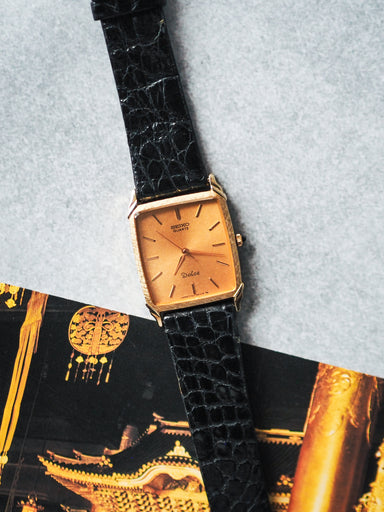 時計 SEIKO DOLCE 14k ST.STEEL 7731-5010 Seiko Dolce 7731-5170 Vintage 14Kt Base St.Steel Quartz Mens Watch