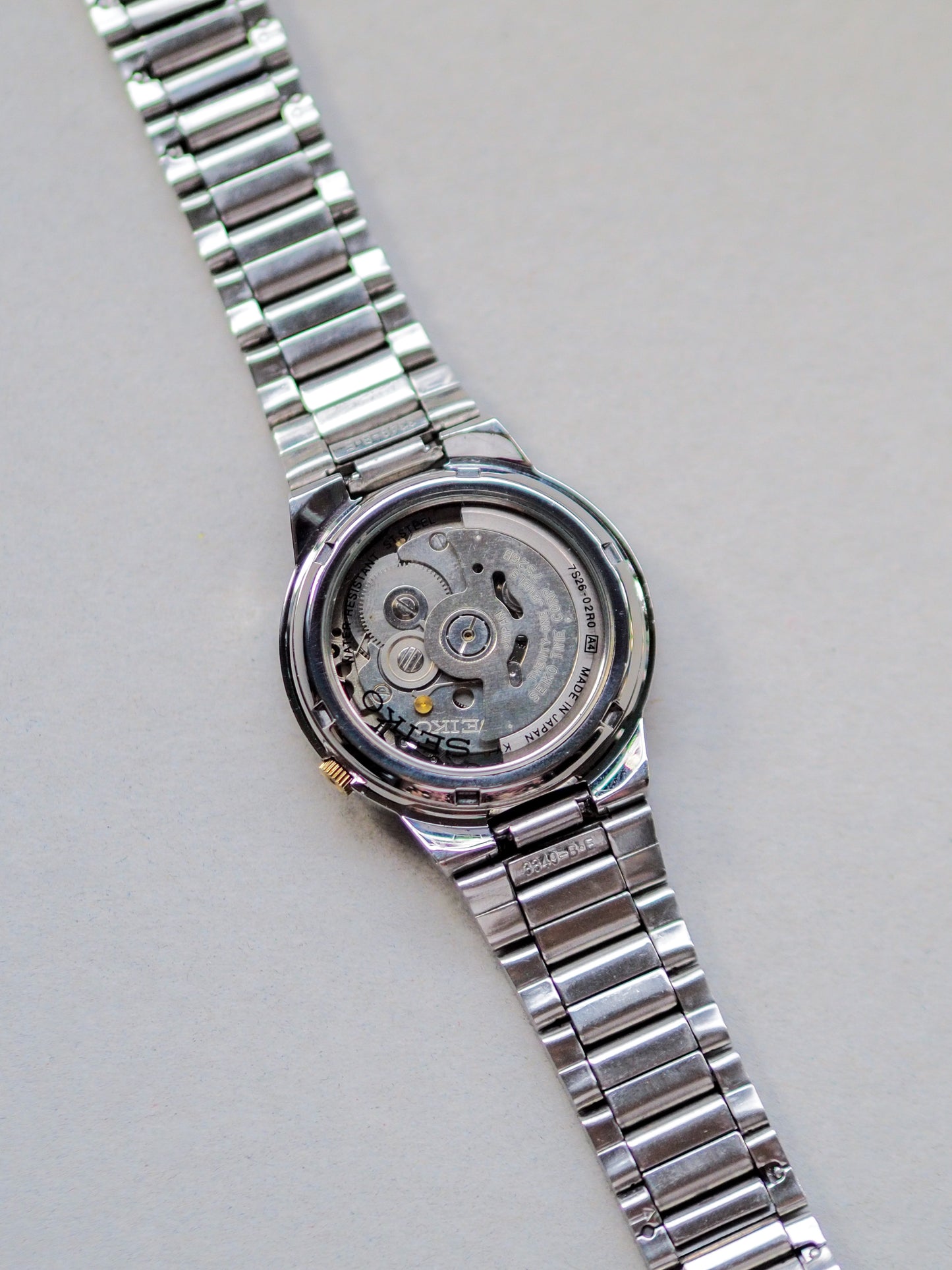Seiko 5 Japan SNKD23 7S26-02R0 Arabic Date Gold Textured Dial