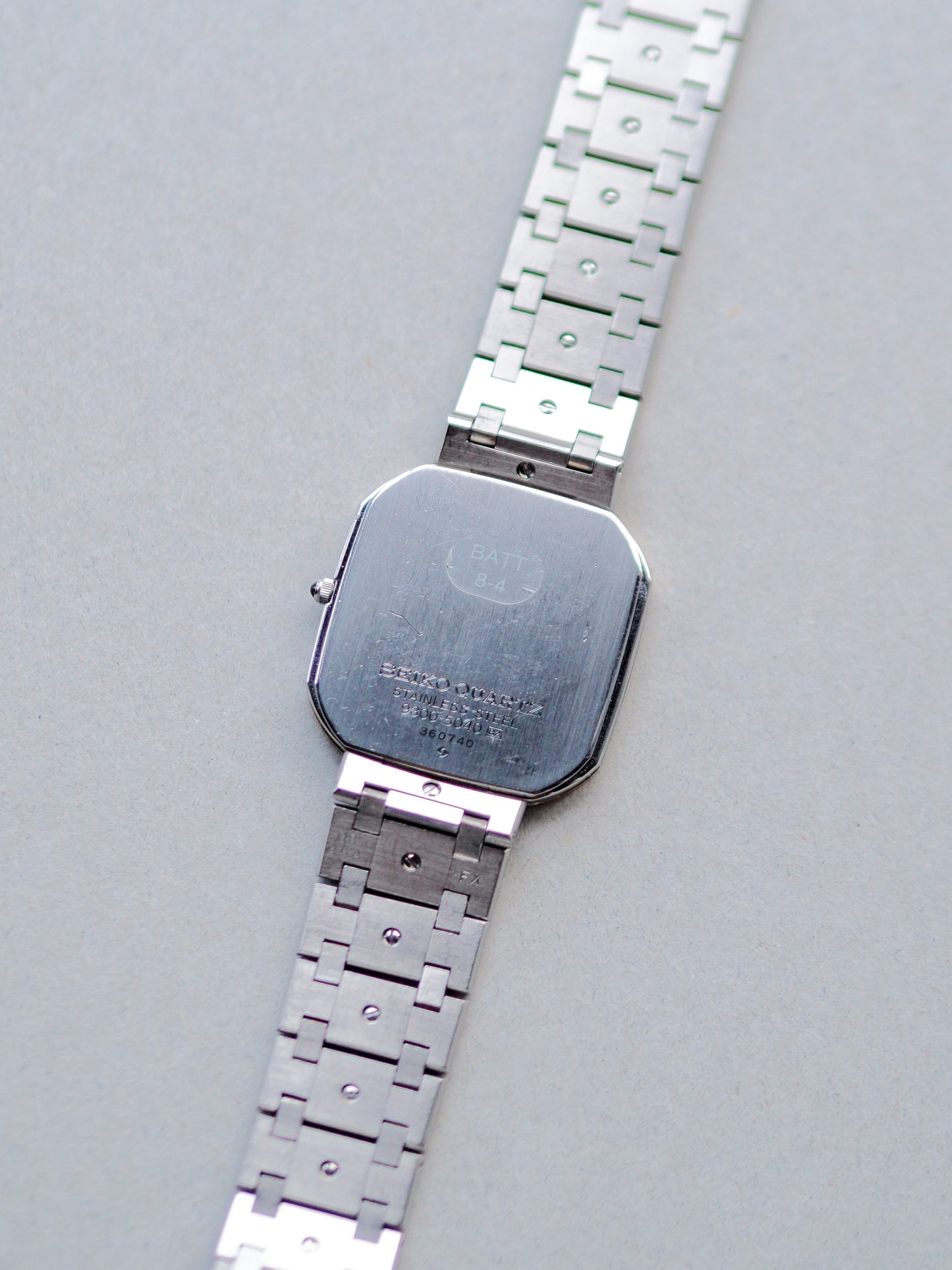 Credor Seiko 9300-5040 Tank Two Tone Gray Dial