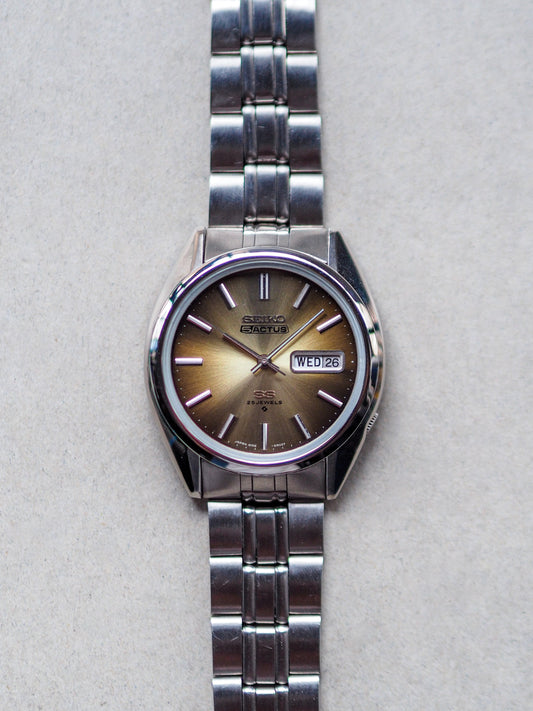 Seiko 5 Actus SS 6106-8670 JDM Brown Sunburst Dial