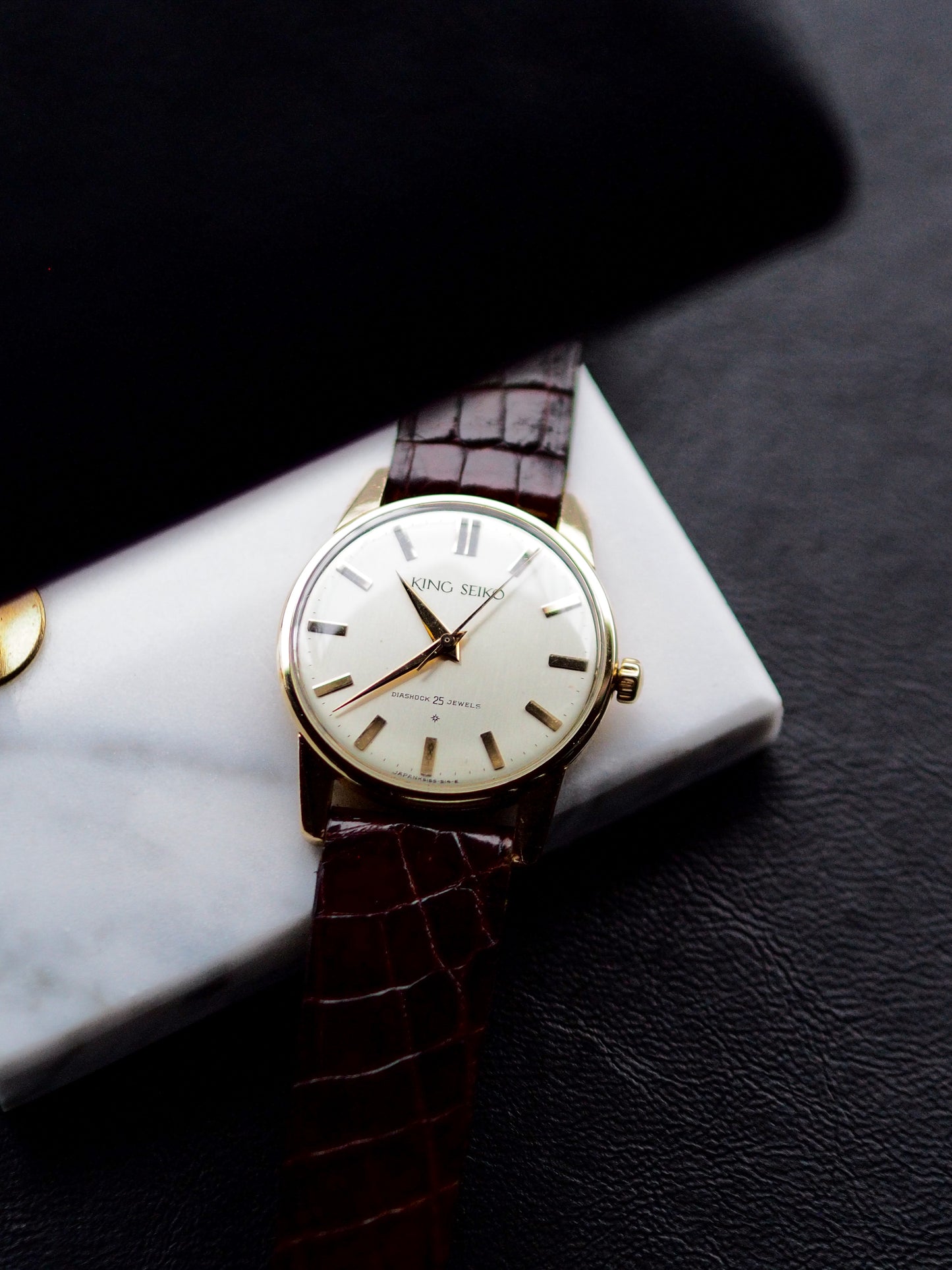 Seiko King Seiko 15034KS 14K Gold Filled SD Linen Dial