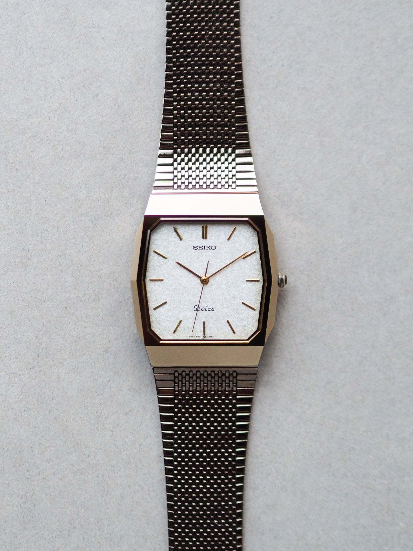 Seiko Dolce 9531-5150 Tungsten Carbide White Textured Dial