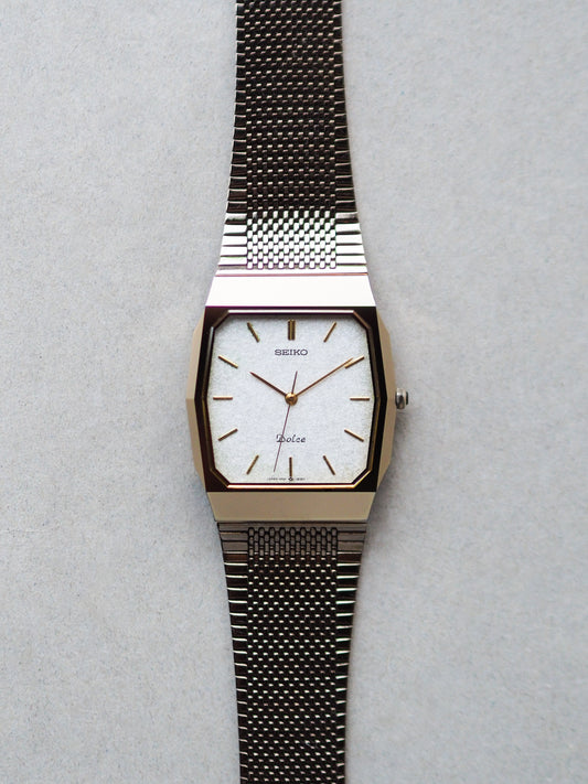 Seiko Dolce 9531-5150 Tungsten Carbide White Textured Dial