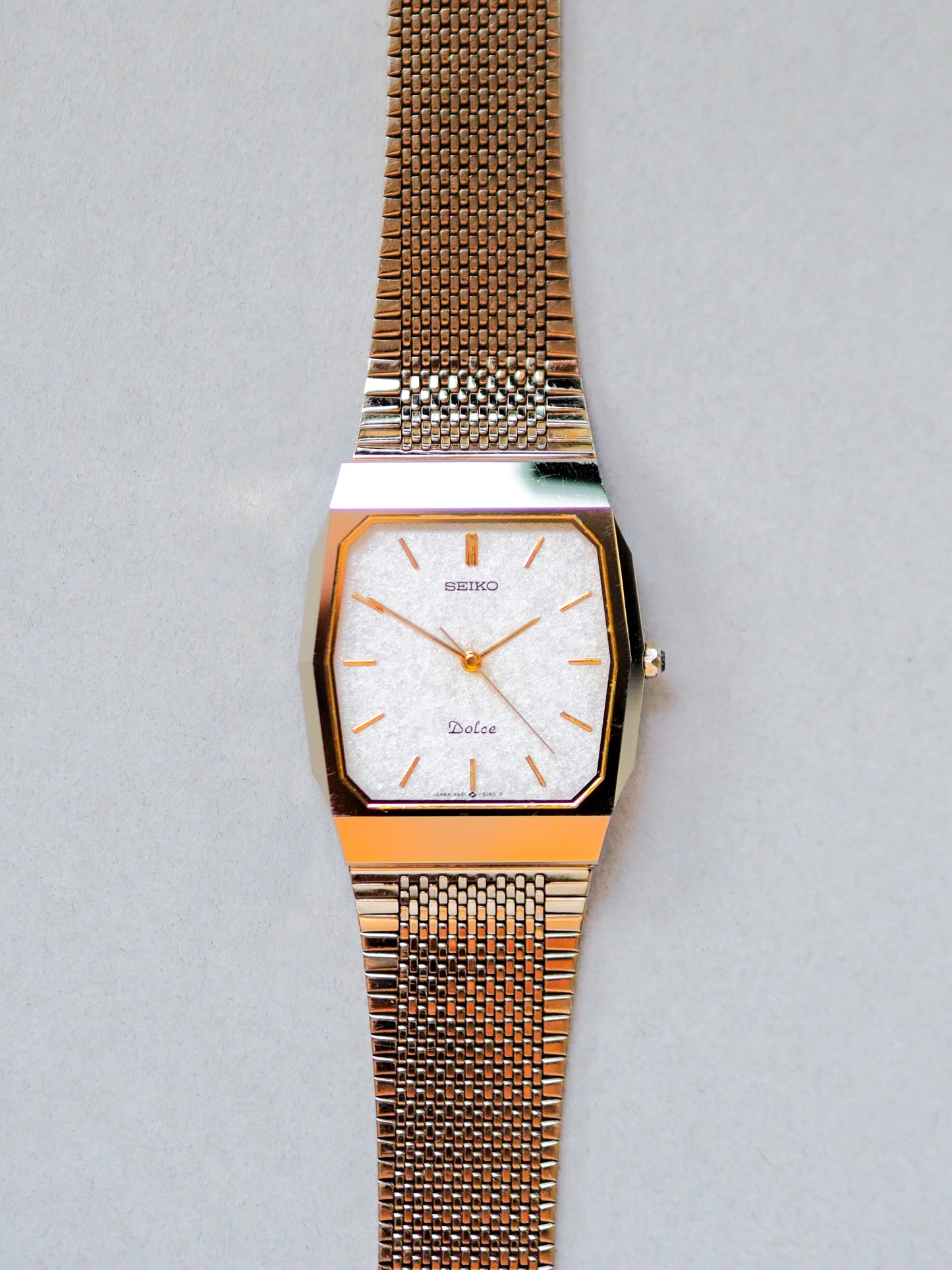 Seiko Dolce 9531-5150 Tungsten Carbide White Textured Dial
