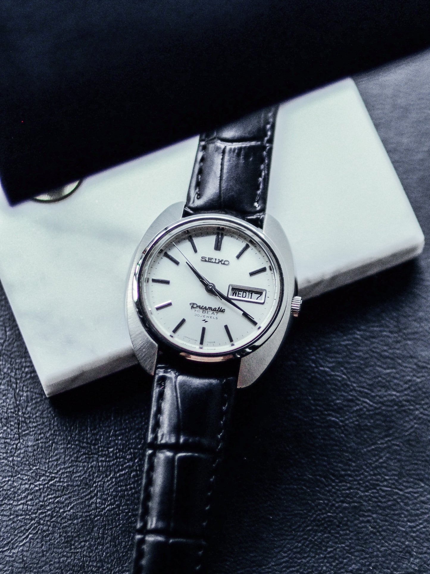 Seiko Presmatic Hi-Beat 5146-7080 White Sunburst Dial