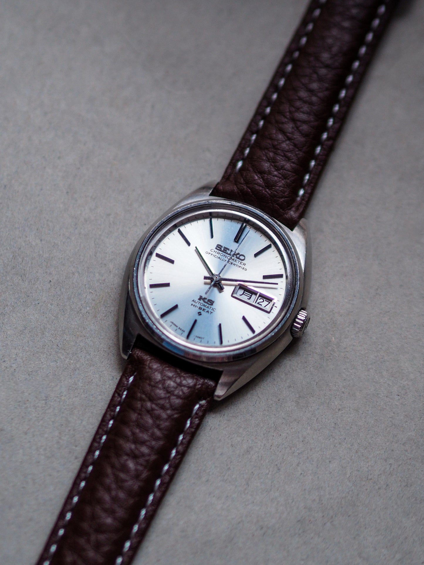 Seiko KS56 King Seiko 5625-7060 天文台表银色旭日纹表盘