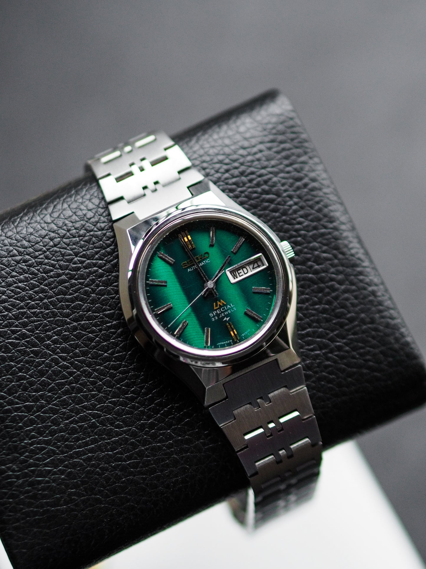 Seiko LM 5216-6040 Lord Matic Special Green Striped Dial