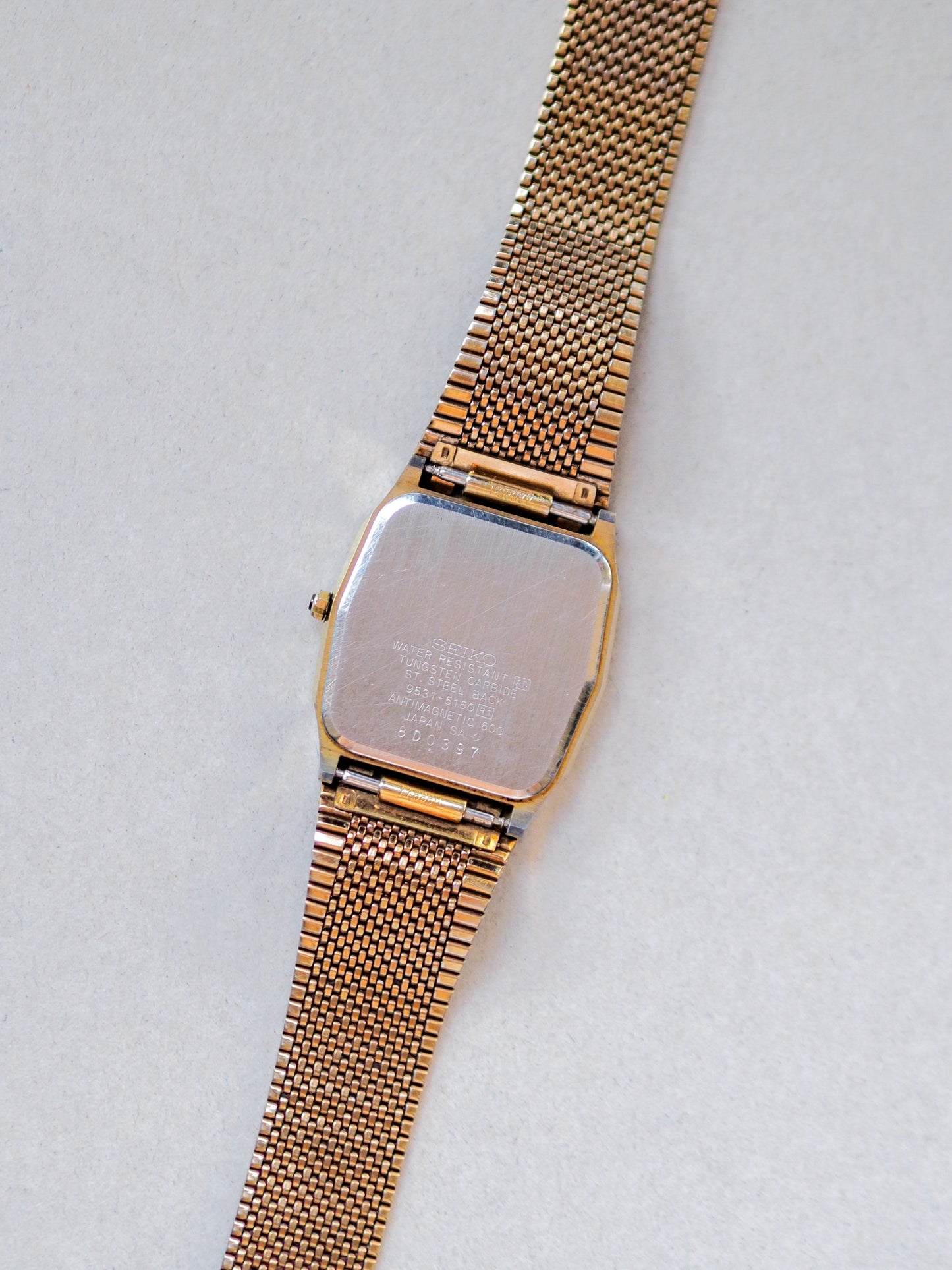 Seiko Dolce 9531-5150 Tungsten Carbide White Textured Dial