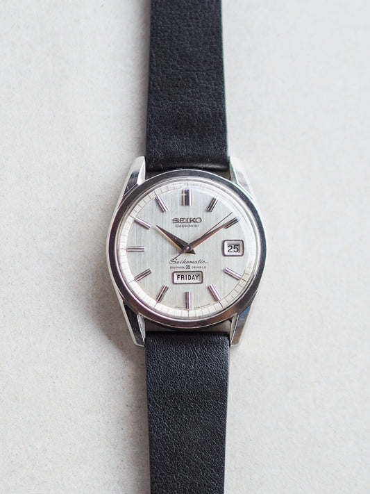 Seiko Seikomatic 6218-8971 Weekdater Silver Sunburst Dial