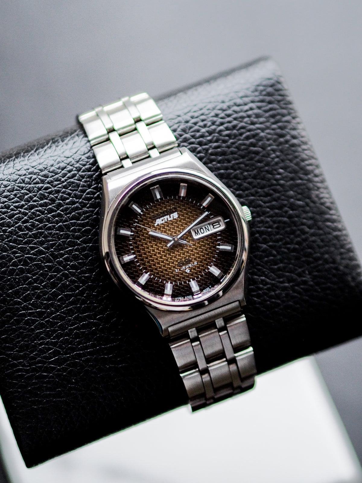 Seiko Actus SS 6306-8030 JDM Faceted Crystal Shuriken Brown Dial