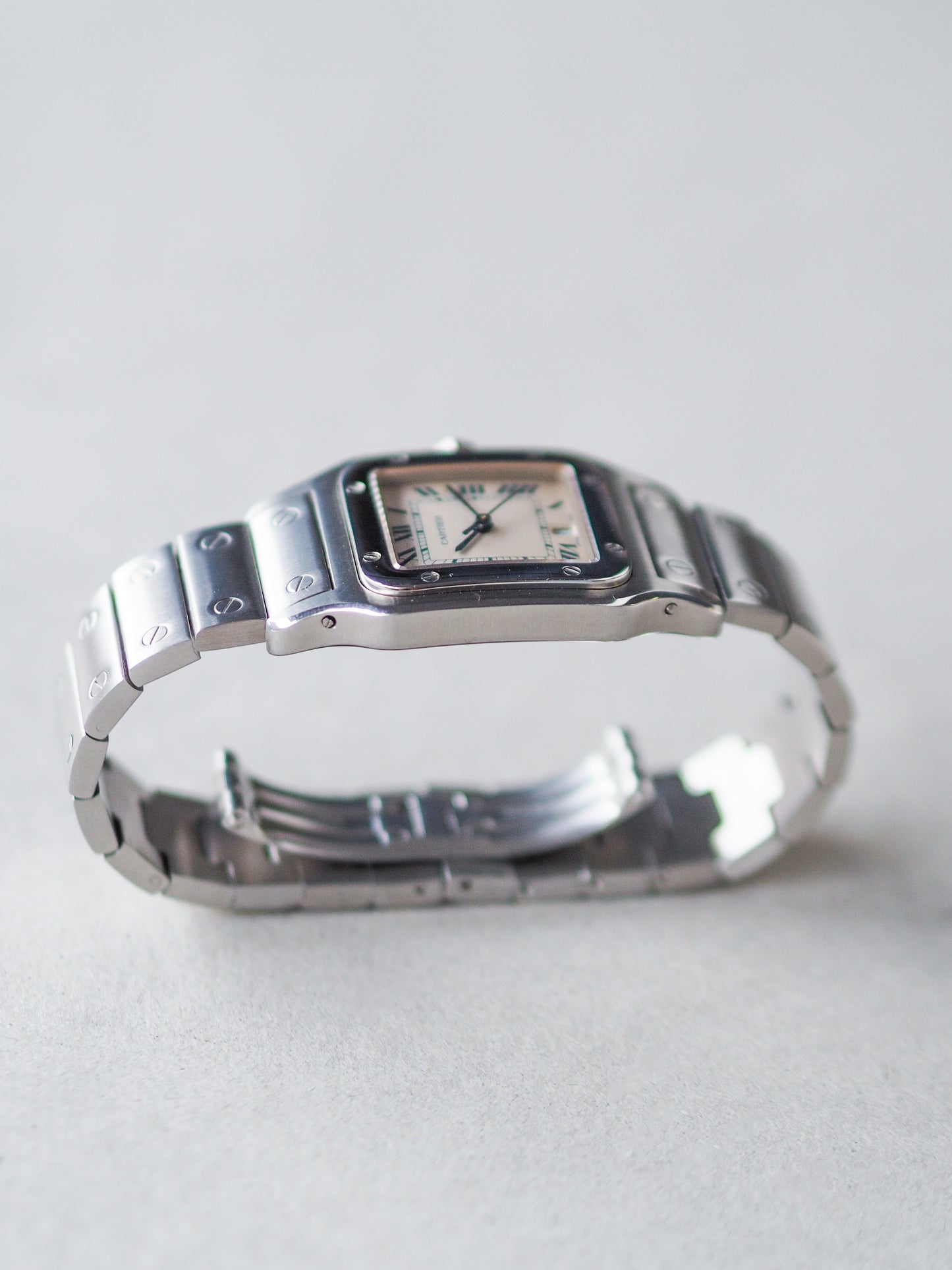 Cartier Santos Galbée LM W20018D6 Roman Ivory Dial