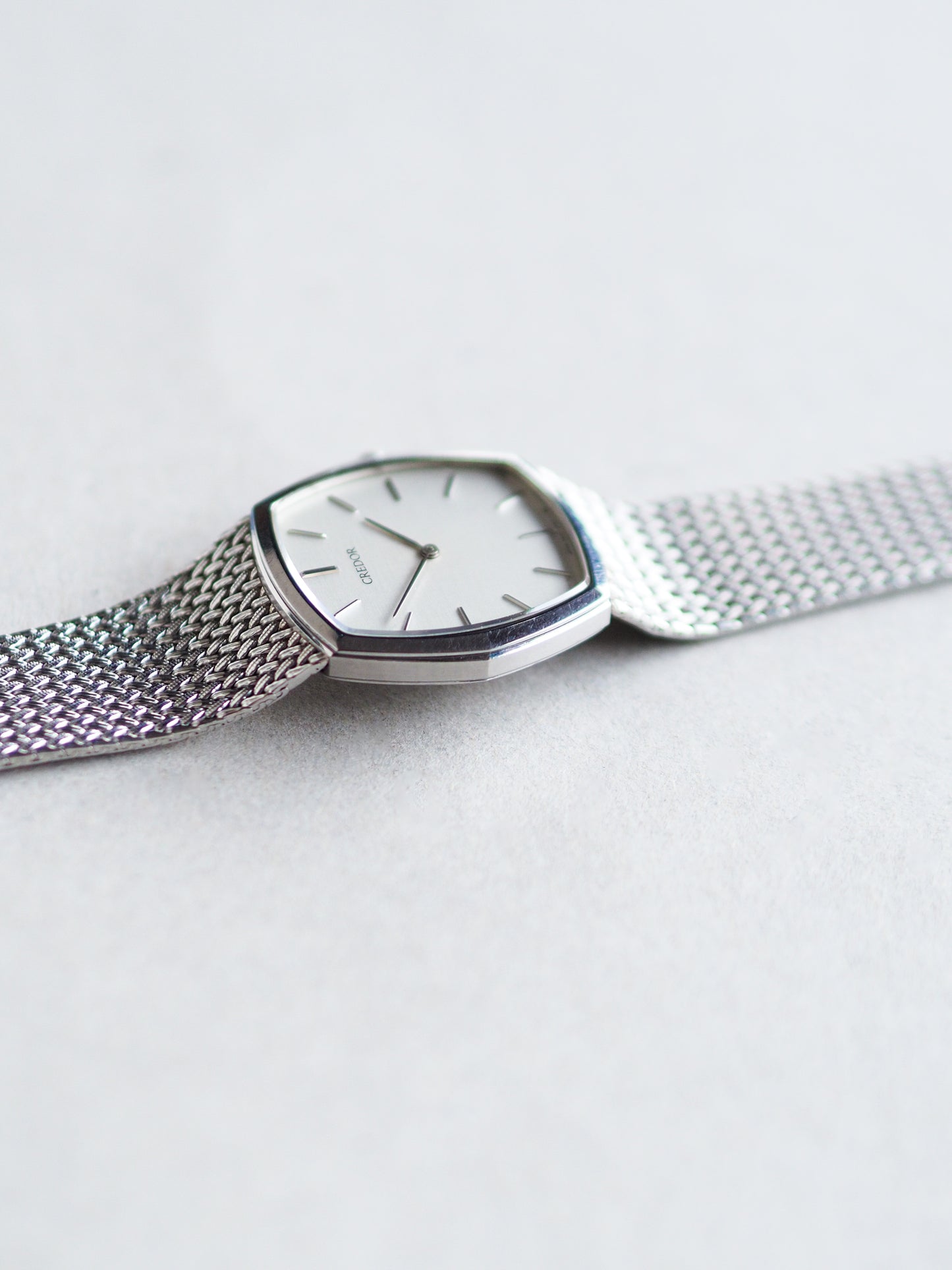 Credor 5930-5390 Hexagon Silver Linen Dial