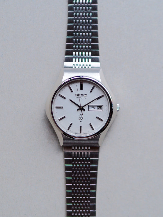 Seiko Quartz 0843-8040 White textured Dial