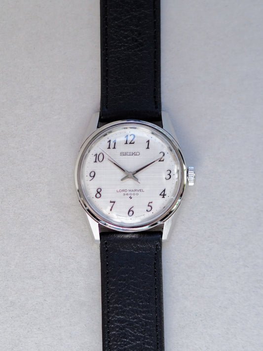 Seiko Lord Marvel 5740-8000 Hi-Beat 36000 White Linen Breguet Dial