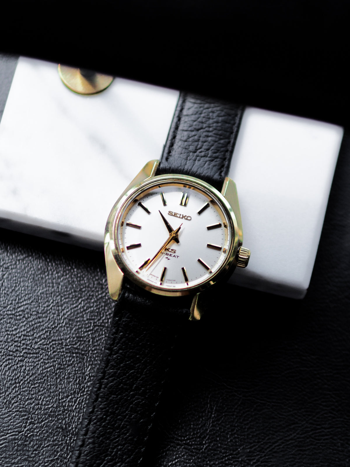 Seiko 45KS King Seiko 45-7001 SGP Hi-Beat 36000 White Dial