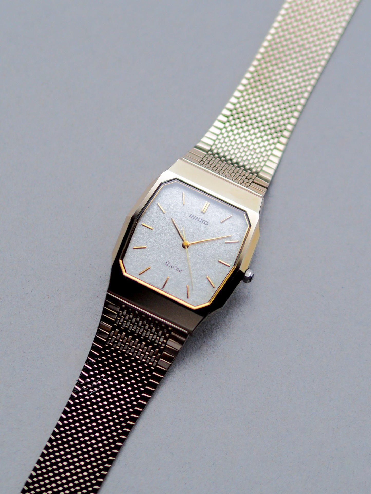 Seiko Dolce 9531-5150 Tungsten Carbide White Textured Dial